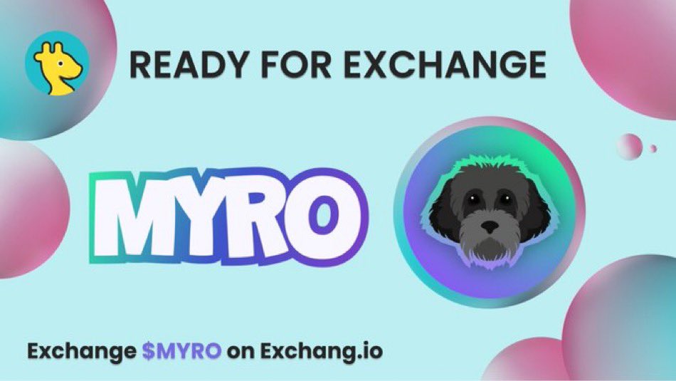 MyroSOL's tweet photo. $MYRO is now listed on @Exchangio 🐕‍🦺

Link to swap: https://t.co/ESt5DuLjFF

Swap $MYRO on Exchangio using its cross chain swaps with 700 available assets to be swapped into $MYRO https://t.co/DcZcKKHrGr