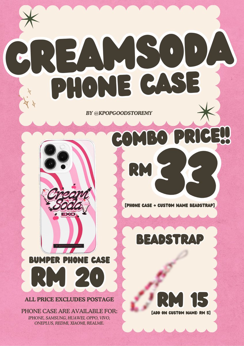 KPOPGOODSTOREMY's tweet photo. #PHONECASECOLLECTION 

And great news for EXOLS! 

We will be dropping chanyeol’s merch  so that you guys can use it during his concert in malaysia next month! While waiting for that, don’t forget to order this one! 🤭📱

🔗 https://t.co/sCVerZB9Nh…

Happy shopping 🫶🏻 https://t.co/Ty85zrzdiM