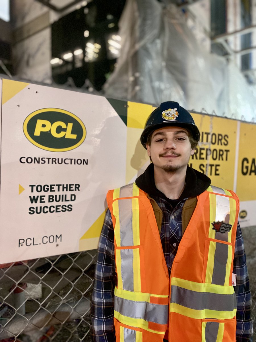 COBTHammerHeads's tweet photo. Here is Mathew from Group 57 who has now started his apprenticeship with #SMARTLocal285 working for #Cooltech on a @PCLConstruction site! Thanks to our partners @BOLTfoundation https://t.co/hQSLzJRWr1