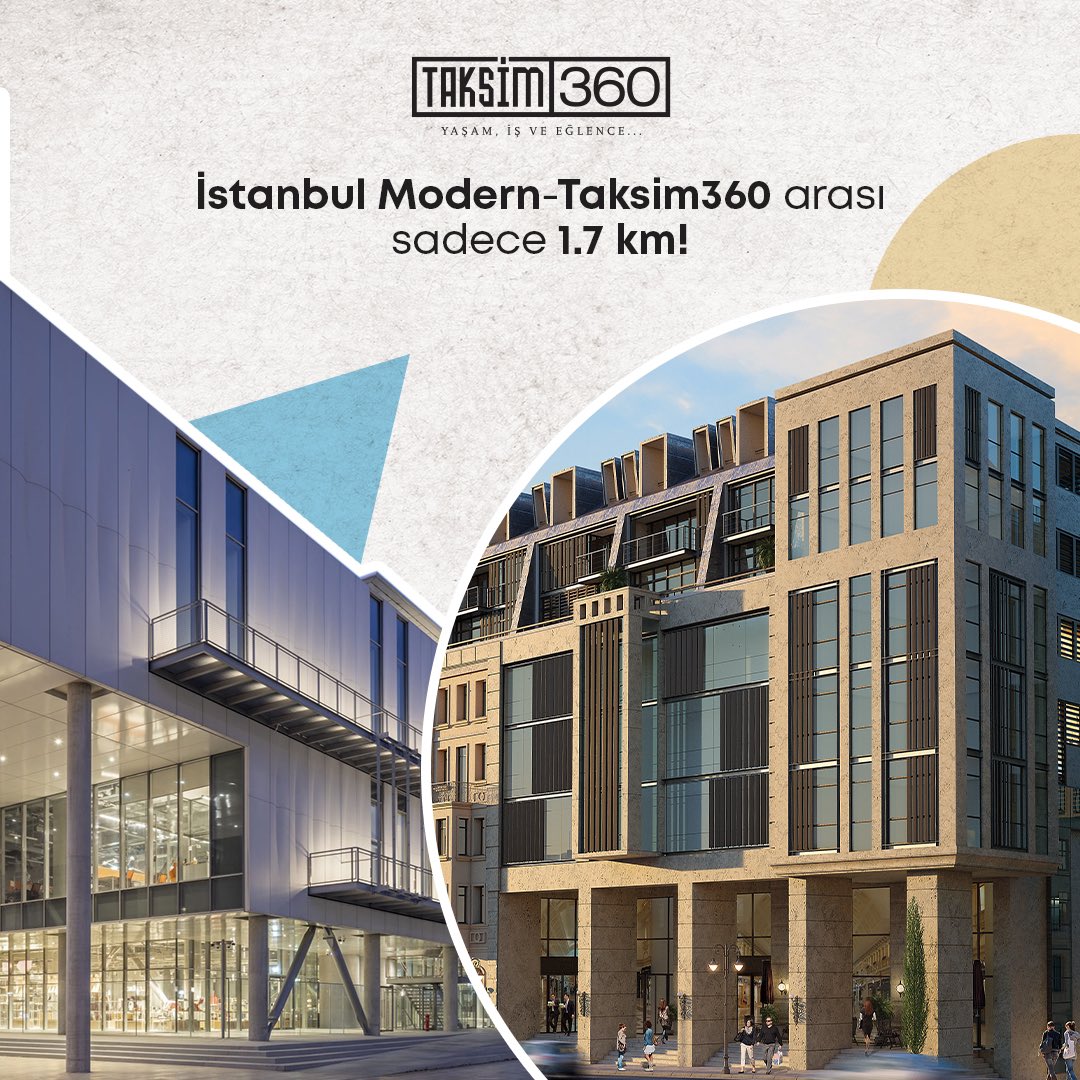 Taksim360 ile arasında sadece 1.7 km olan İstanbul Modern, 2004 yılında Karaköy'de kurulan Türkiye'nin ilk modern sanat müzesi olarak tanımlanır. Müze, çeşitli çağdaş sanat eserlerine ev sahipliği yapmaktadır.

#Taksim360
