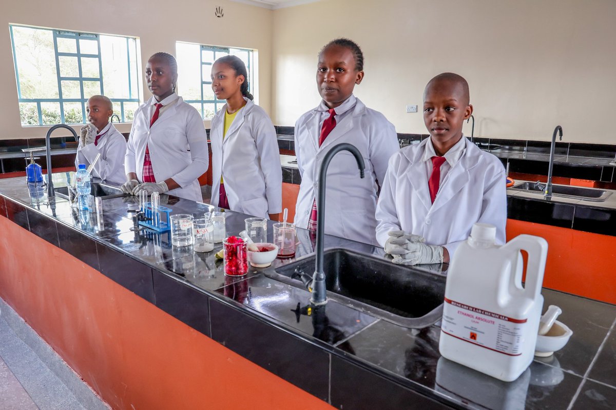 PloSigei's tweet photo. Deputy President Rigathi Gachagua also officially opened Enoomatasiani Junior Secondary  School Science Laboratory. 
The science lab will enhance students understanding of the Competence Based Curriculum. https://t.co/Qr10mMkoog
