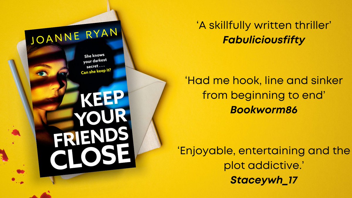 BoldwoodBooks's tweet photo. Thank you to @FabKerry @staceywh100 and @kcmw86 for their recent reviews on the #blogtour for #KeepYourFriendsClose by Joanne Ryan.

Buy now ➡️ https://t.co/rlPrN9xFnW https://t.co/lGpGEIdVpj