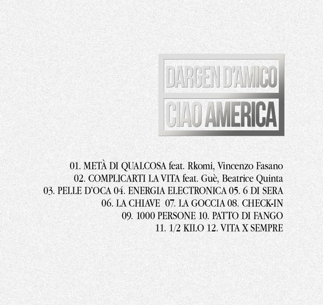 rkomilive's tweet photo. “Metà di qualcosa” di @dargendamico feat #Rkomi e #VincenzoFasano in uscita venerdì insieme al disco “Ciao America” https://t.co/Jyq1M6umVP
