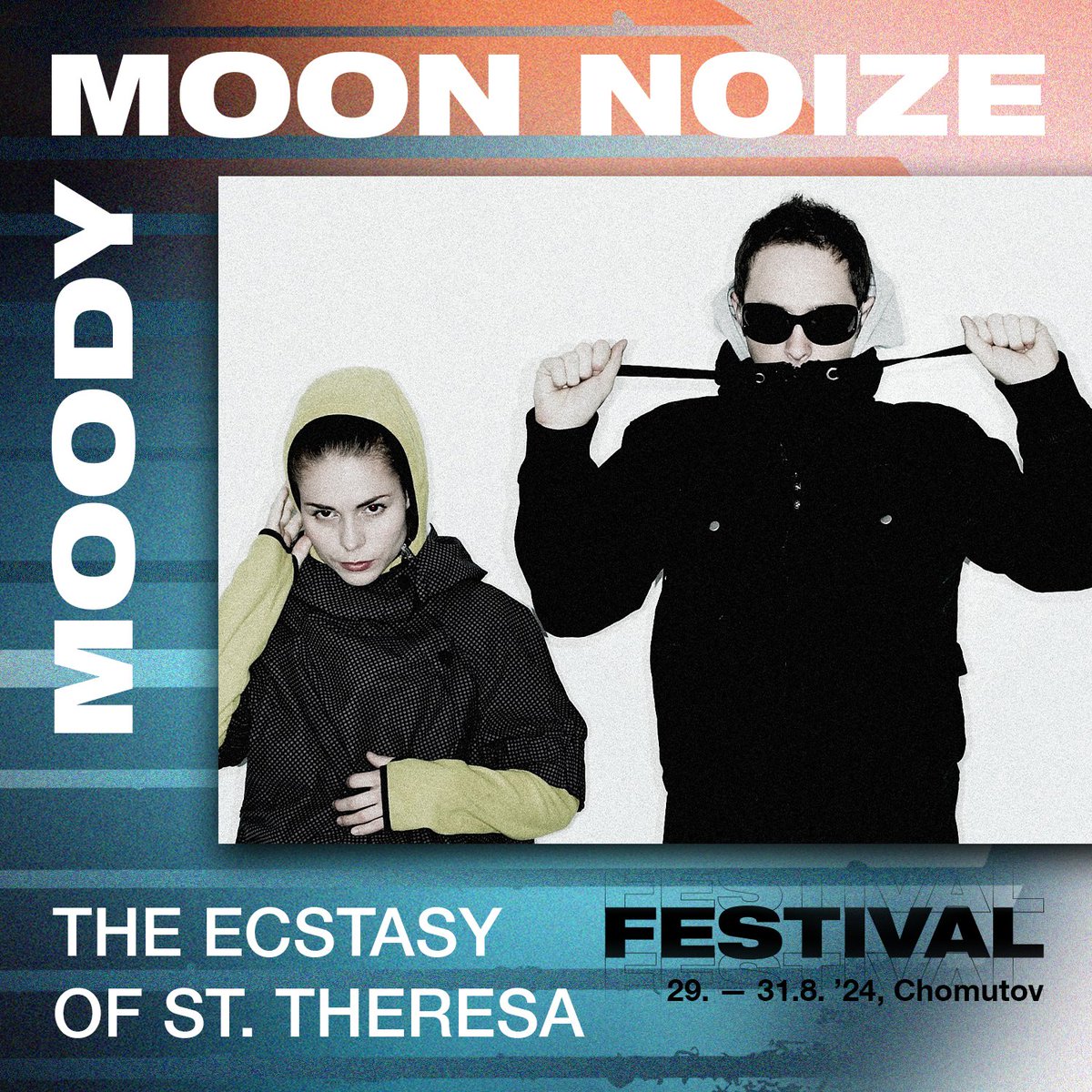 👤 OZNAMUJEME PRVNÍ JMÉNA 👤

Island Mint, Meowlau x Val, Rohony, Yanntray &amp; Kvítek, Anna Vaverková, DASA, Eastworks, Petra Hermanová, The Ecstacy of St. Theresa

‼️Další interprety oznámíme brzy‼️

Více info a vstupenky v biu.

🗓️29. - 31. 8. 2024
📍Chomutov

#moodymoonnoize