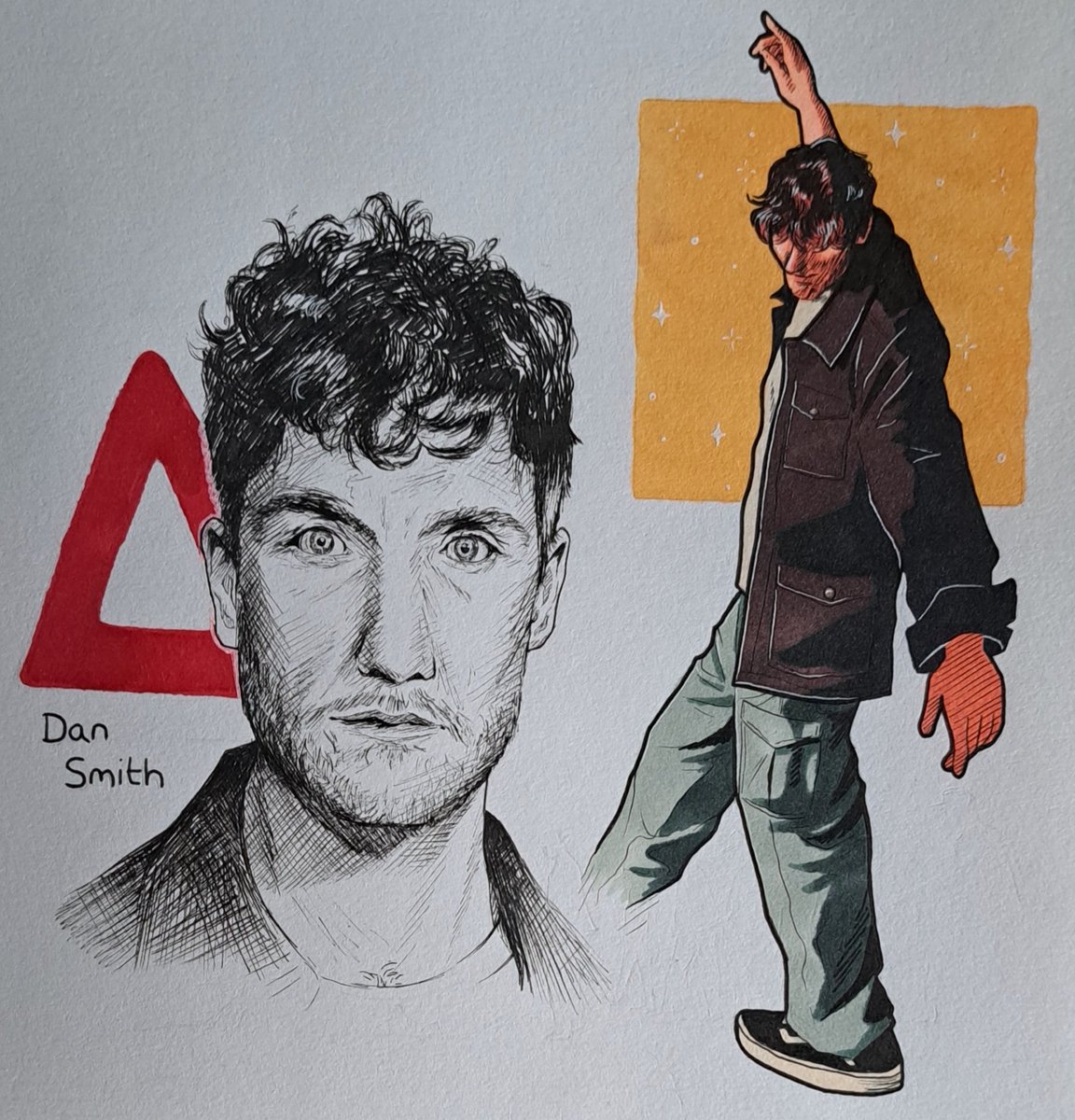 luigiyoshi2210's tweet image. Needed to draw him again its been too long #bastille #dansmith @bastille