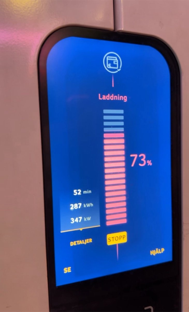 "I would like to share a little story about charging. 

I work for Scania Group and a while ago we picked up three new "Regional BEV" trucks in Göteborg🇸🇪 and headed for Oslo🇳🇴.

The state of charge was not enough to reach our destination, so we decided to charge after about 1,5