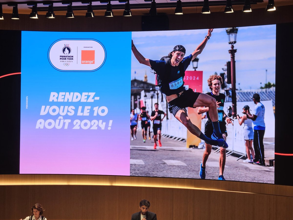 #MarathonPourTous un événement incroyable pour participer #Paris2024 
Possible de gagner des dossards grâce à @orange !