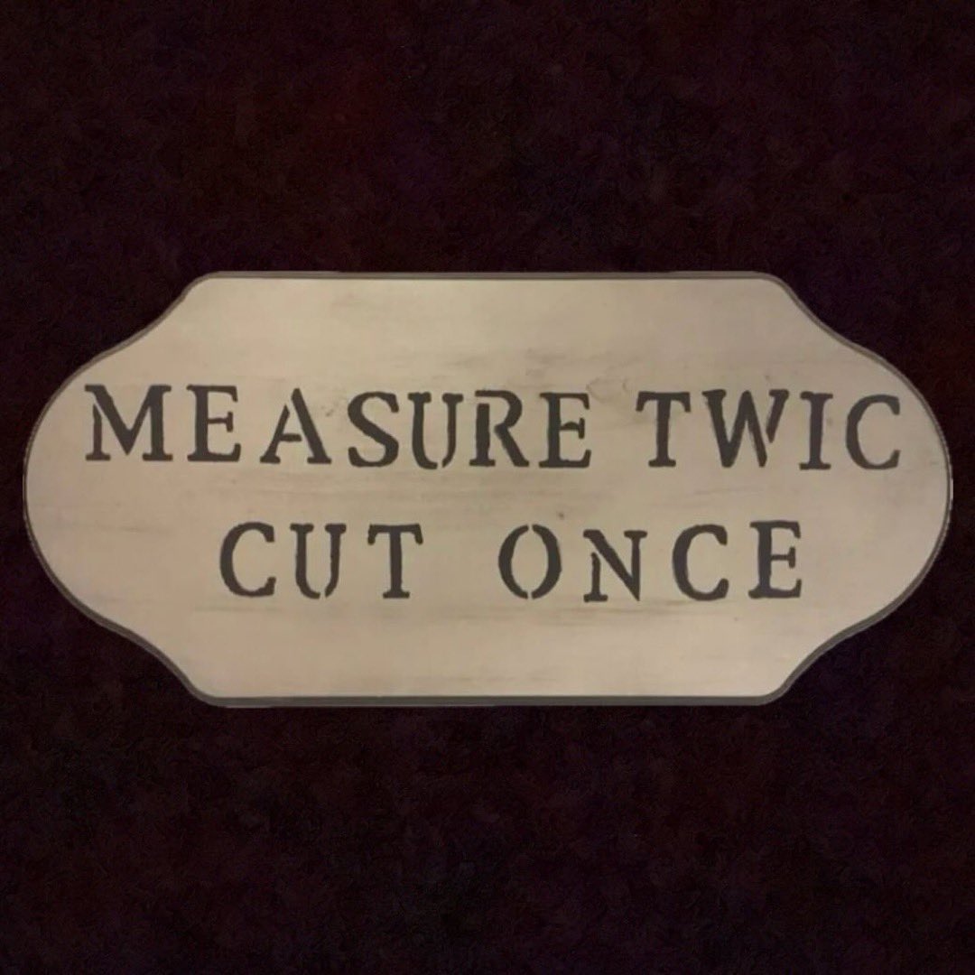 thetoolnut's tweet image. Always Remember!
.
#toolnut #measuretwicecutonce #woodworker #carpenter
