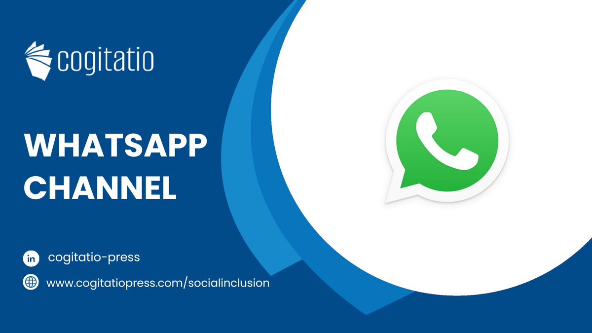 Get real-time updates on upcoming #openaccess issues, new institutional members, and other news: join Social Inclusion's #WhatsApp channel today! ➡️ whatsapp.com/channel/0029Va…