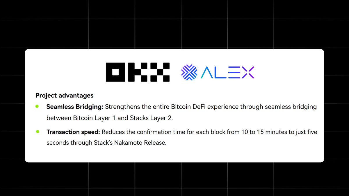 Bitcoin L2s are at the forefront of Bitcoin innovation 🟧 - Stacks &  @ALEXLabBTC featured in @OKX_Ventures 2024 Bitcoin Outlook Report View the  full report below.