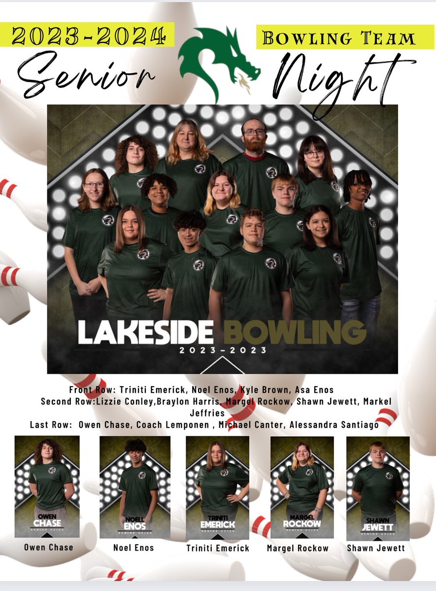 Spring sports have been celebrating their seniors at Lakeside! First up…swimming and bowling! <a href="/AACSDragons/">LakesideDragons</a> <a href="/LLNewsome_2/">Lisa Newsome</a>