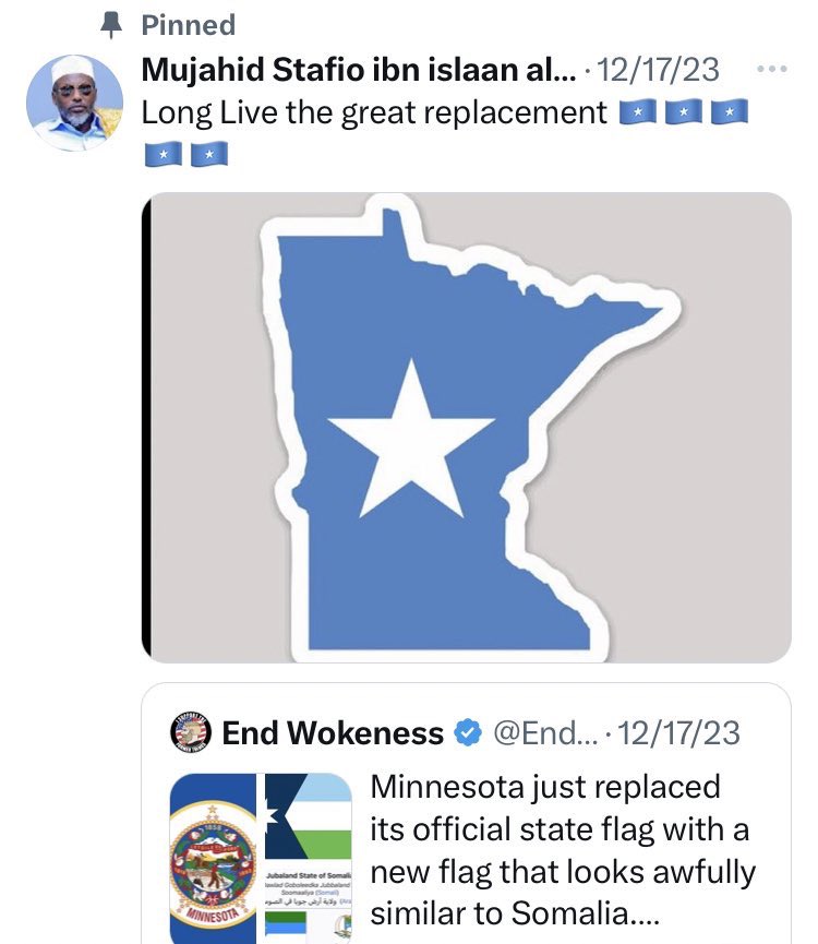 EndWokeness's tweet image. Representative Ilhan Omar retweeted this account last night.