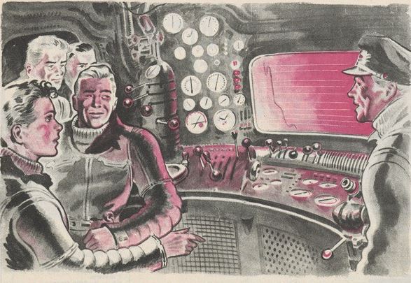 archeo_sf's tweet photo. Quelques #illustrations pour le roman d'#anticipation Destination #Lune de JJ Mézières dans sa version périodique (publiée en 1952-1953 dans Benjamin, dispo sur @GallicaBnF => https://t.co/ArLEjyu4Fv ) https://t.co/rdwH4gsCIR