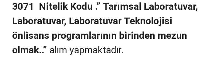 Labteknolojisi's tweet photo. @ibrahimyumakli Tarım bakanlığıyla sağlık bakanlığı karıştı herhalde tarım da tıbbi laboratuvarın işi ne alım yapacaksınız düzgün yapın yıllrca hakkımızı yediniz 3071 kodlu laboratuvar teknolojisinın hakkıdır @ibrahimyumakli @tcbestepe @TCTarim @tarimormanpgm https://t.co/JWO66lfJha