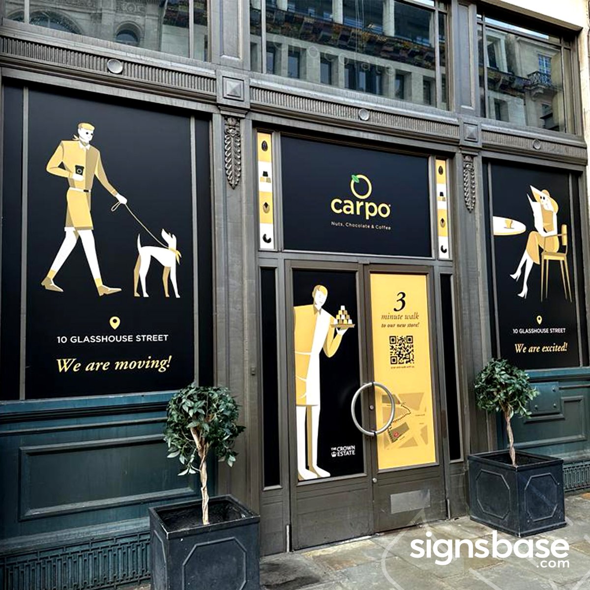 signsbase's tweet image. Check out this project we completed for Carpo, using supplied artwork we manufactured and installed these temporary window graphics at various locations across London. Coffee anyone?

#signage #windowvinyl #londonsignage