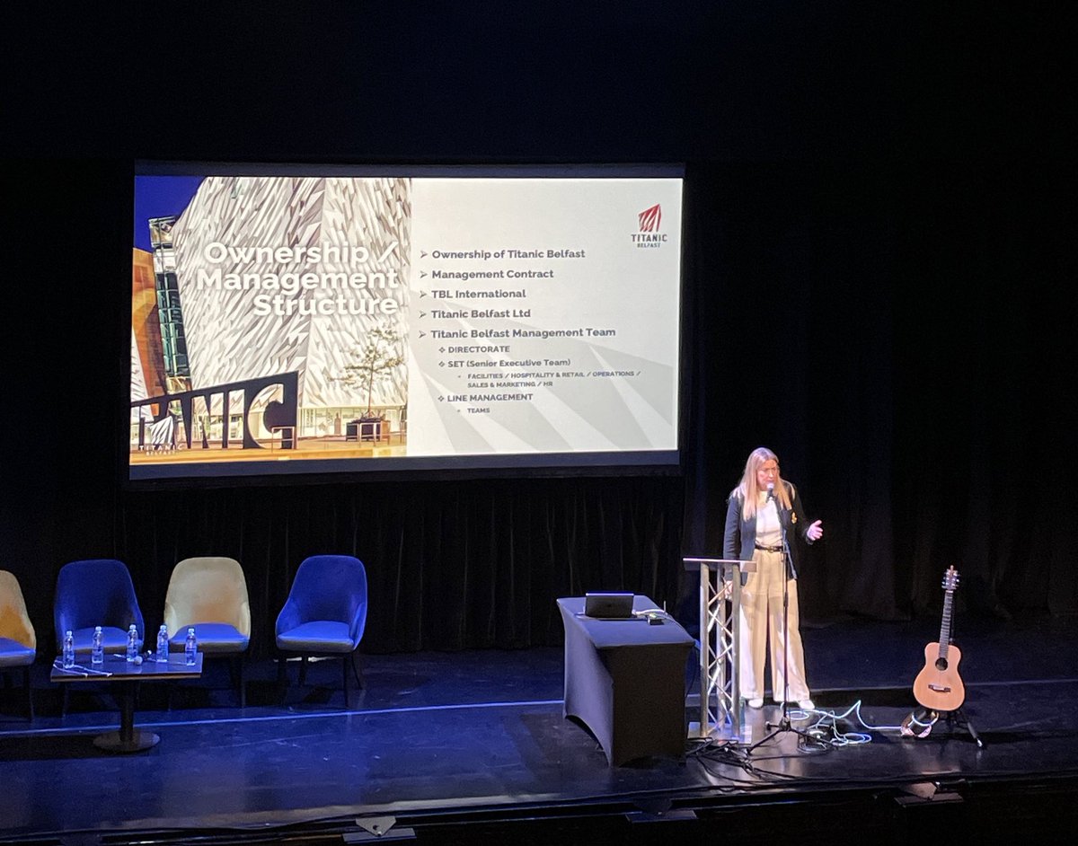 Judith Owens MBE, CEO of TBL International &amp; <a href="/TitanicBelfast/">Titanic Belfast</a> opens as first speaker, talking about the importance of a strong mentor and leader in her career to date! Titanic Belfast one of the world’s leading visitor attractions has set the scene for strong tourism demand in NI