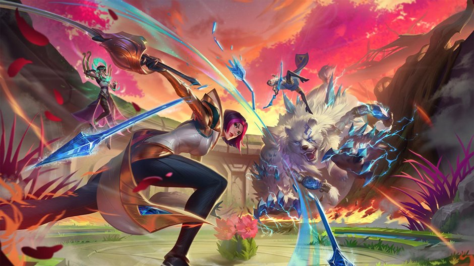 Lovestruck Ezreal & Lux SplashArts and Arena Gamemode Promo Art Low Res (Incomplete) - League of Legends: Wild Rift