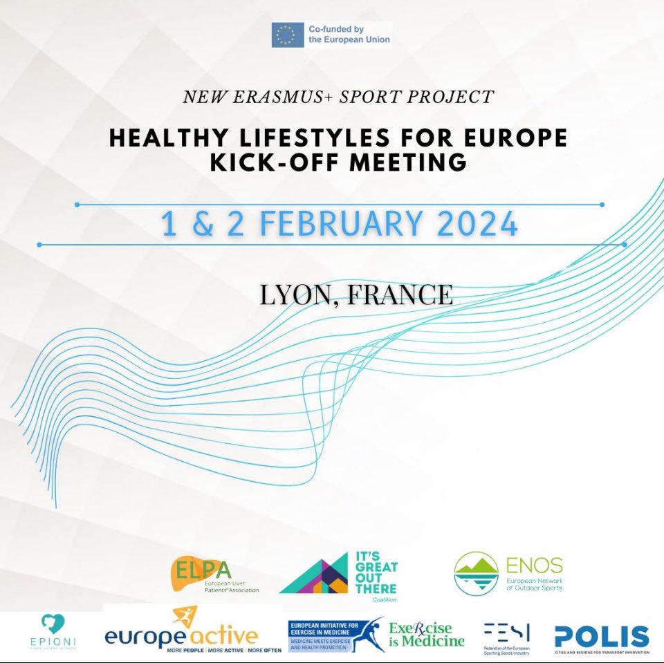 🙌We are delighted to participate in the kick-off meeting of the Erasmus+ sport project, Healthy Lifestyles for Europe #HL4EU. This project aims to promote #healthylifestyles  through a multi-sectoral approach