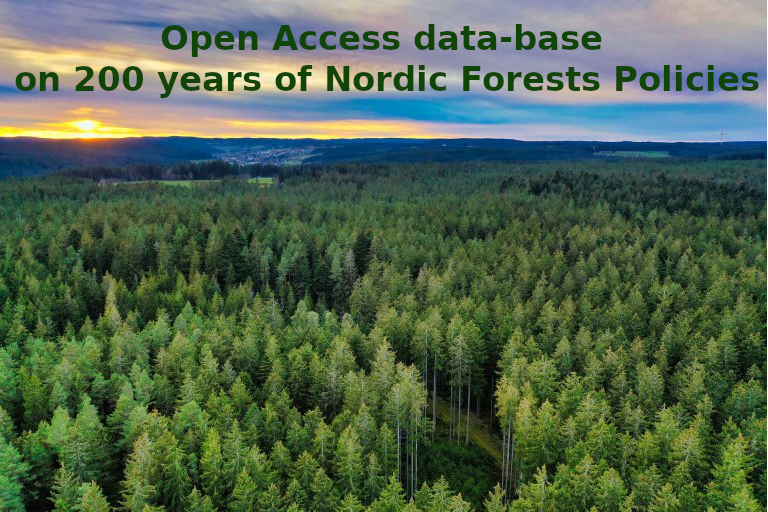 Working on forest policies? Interested in an OA database on Nordic Forest policies? Fridén et al collected policies for 4 Nordic countries and 200 years, funded by: @NForestResearch and NordForsk @NilsDroste @Dalia_DAmato spkl.io/60184vsws
