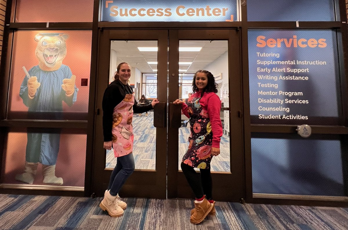 The Success Center is hosting Donut Wednesday across campus this semester weekly from 8:30 - 10 a.m. Here's where you'll find them:
January: Building M lobby
February: Building N lobby
March: Building H cafeteria
April: Building M lobby
May: Building T lobby