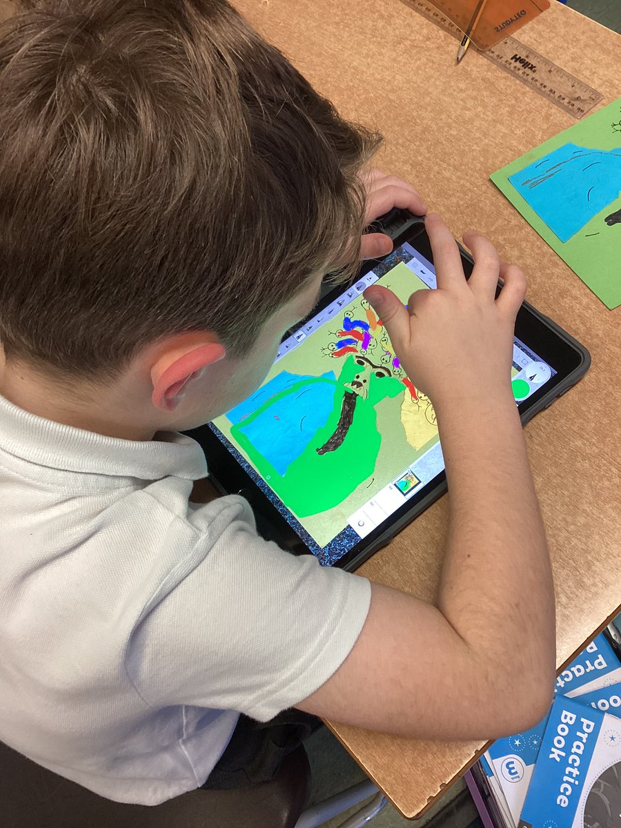 We’re having a great time digitally enhancing our Greek art work #billingshurstcomputing