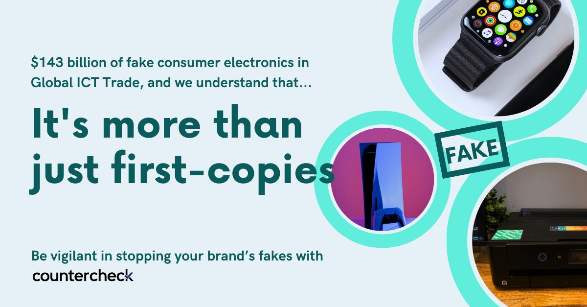 Losing $143 billion to fake #consumerelectronics should never be an option.
Make changes in your #BrandProtection strategy with our 'proactive' solution that stops counterfeits before they harm your reputation & customers!

#Gaming  #wearables #Accessories #EcommerceStore