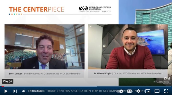 WTCA (@wtca) on Twitter photo We're pleased to introduce the inaugural edition of The #WTCACenterpiece, a video newsletter hosted by #WTCA Board Members <a href="/scottcenter/">scott</a> (<a href="/WTCSav/">WTCSav</a>) & <a href="/EdAllisonWright/">Ed Allison-Wright</a> (<a href="/WTC_Gib/">WTC Gibraltar</a>). Check out the video looking back @ the WTCA's top 10 accomplishments of 2023: bit.ly/49j0UyP. We're pleased to introduce the inaugural edition of The #WTCACenterpiece, a video newsletter hosted by #WTCA Board Members <a href="/scottcenter/">scott</a> (<a href="/WTCSav/">WTCSav</a>) & <a href="/EdAllisonWright/">Ed Allison-Wright</a> (<a href="/WTC_Gib/">WTC Gibraltar</a>). Check out the video looking back @ the WTCA's top 10 accomplishments of 2023: bit.ly/49j0UyP.