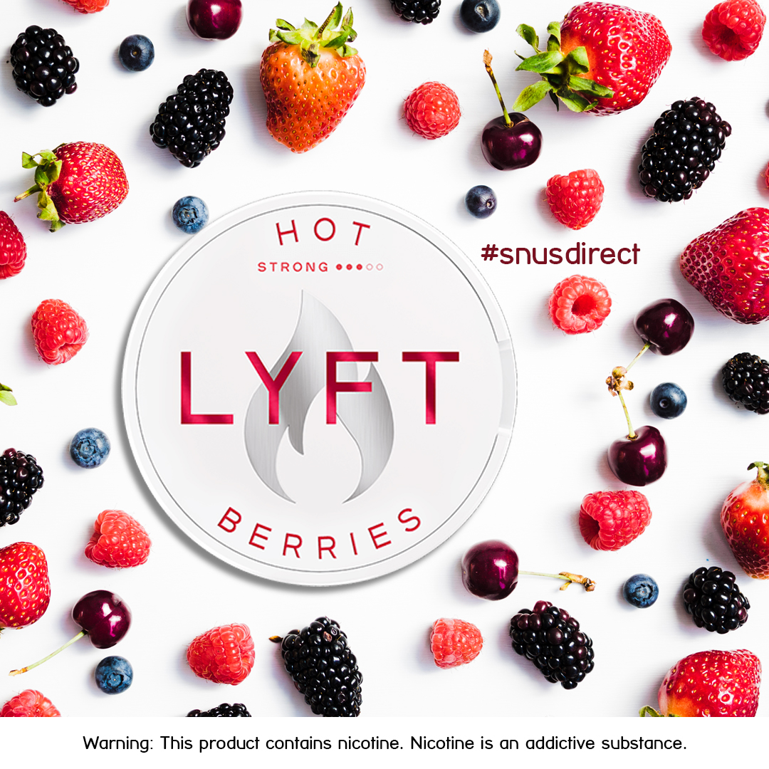 Turn up the heat on your taste adventure! 🔥🍇 The LYFT Hot Berries packs a punch with a robust 10mg/pouch - perfect for the seasoned connoisseur craving that extra intensity.
#snusdirect