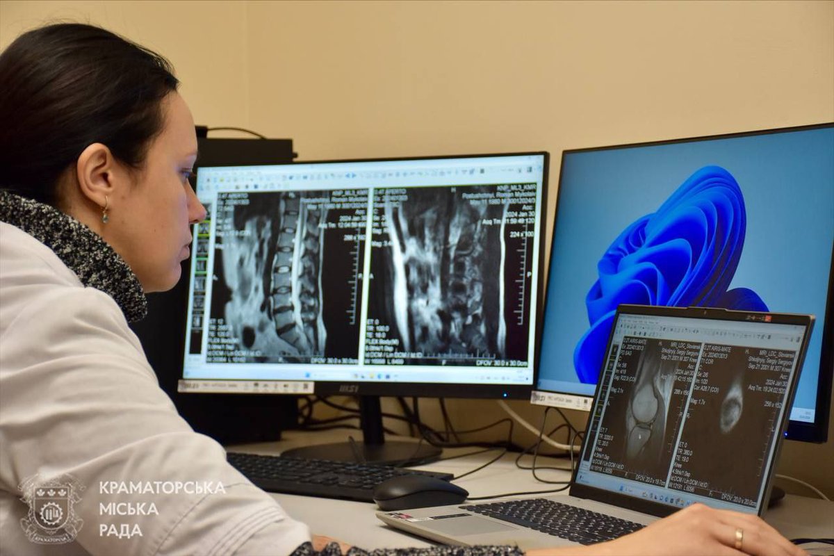 Kramatorsk_Post's tweet photo. The first municipally-owned MRI machine is now operating in a test mode at the Municipal Hospital No. 3 of #Kramatorsk
Pictures by the city council

#Ukraine https://t.co/oVMX77IQZM
