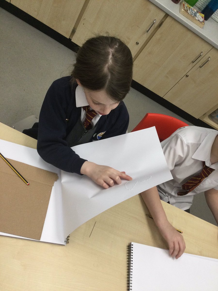 Year 4 are creating some sensory drawings this afternoon using pencils, pins and needles to make holes in the paper.