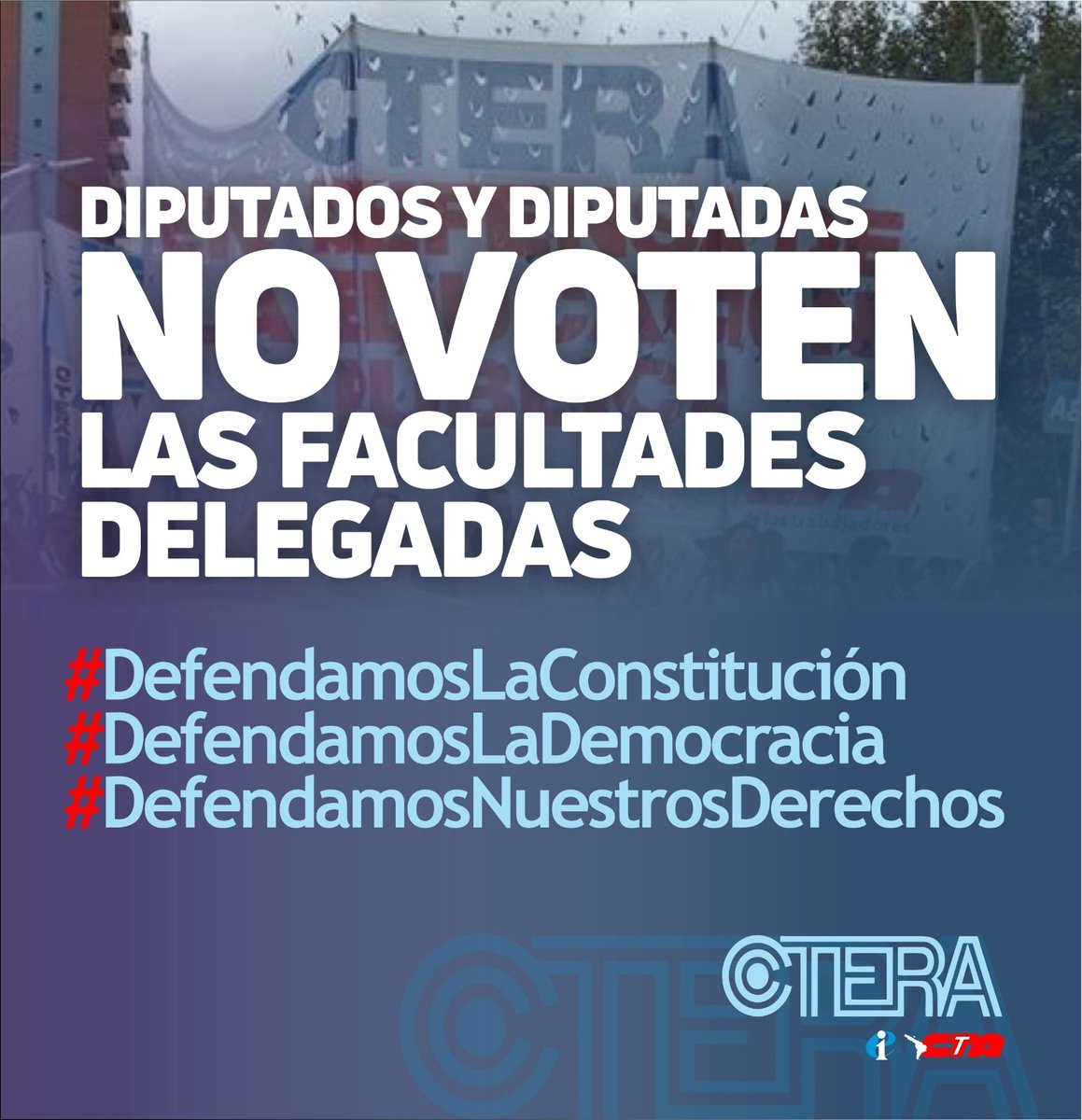 soniaalesso1's tweet photo. #NoALasFacultadesDelegadas 
#DemocraciaParaSiempre https://t.co/H6SoFzMM59