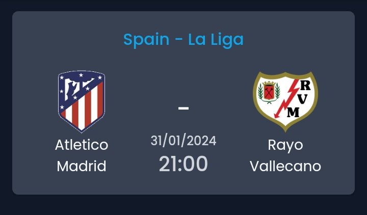jp_pronos's tweet photo. PRONOS FOOT
https://t.co/79a5TWXyCE
⚽VICTOIRE ATHLETICO
➡️+1,5 BUTS 
💰CÔTE (1,78€)
#Atheticomadrid #RayoVellecano 
#TeamParieurs #ligua #Messi𓃵 #CristianoRonaldo https://t.co/Ol1h4QyHGU