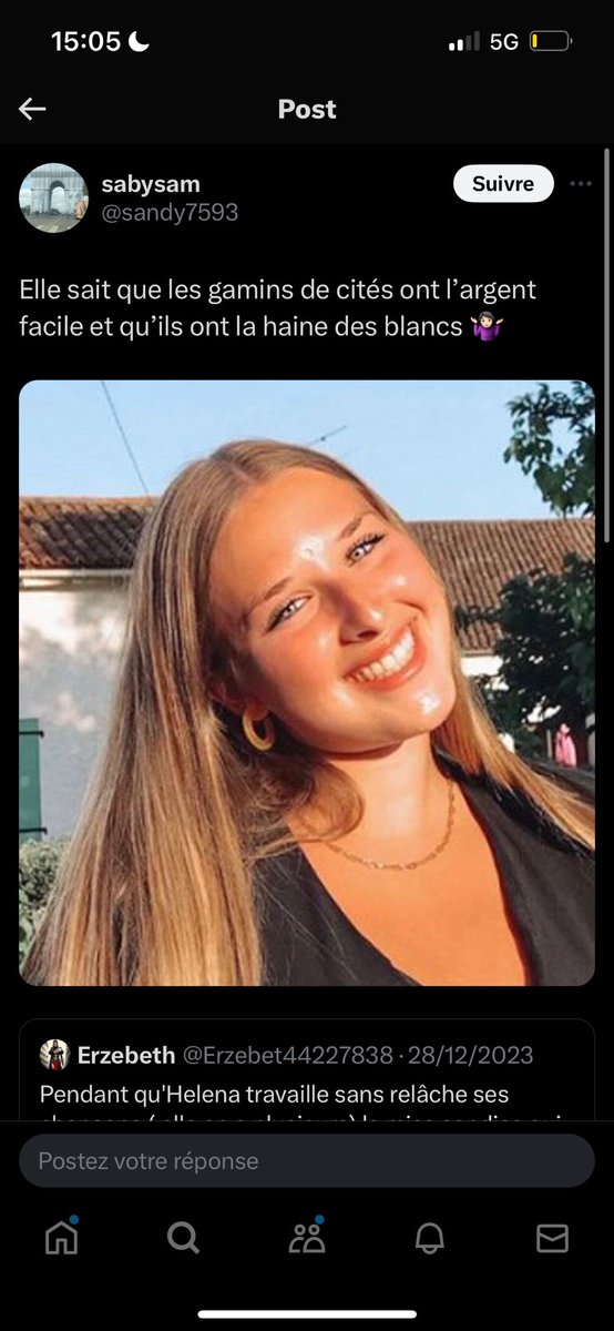dimzykdl's tweet photo. t’es obsédé par candice, et au delà de ça, tu tiens des propos racistes, "gamins de cités" , "vote ethnique" et j’en passe, tu fais honte à ta team quitte twitter et reviens plus jamais c’est mieux pour toi, malade va
#Staracademy #StarAcademyleLive https://t.co/6EFoD4cC6f