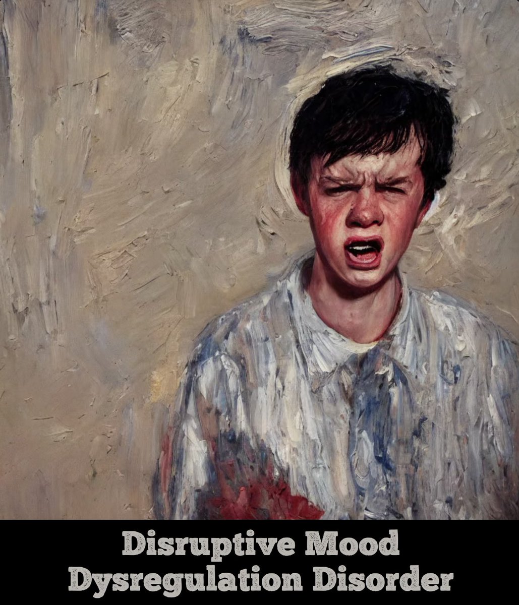 Disruptive Mood Dysregulation is a disorder we know little about. New consensus recommends #therapy first:
pubmed.ncbi.nlm.nih.gov/38260796

For meds, treat other disorders 1st, then consider fluoxetine, methylphenidate, oxcarbazepine… antipsychotics as a last resort

#childmentalhealth