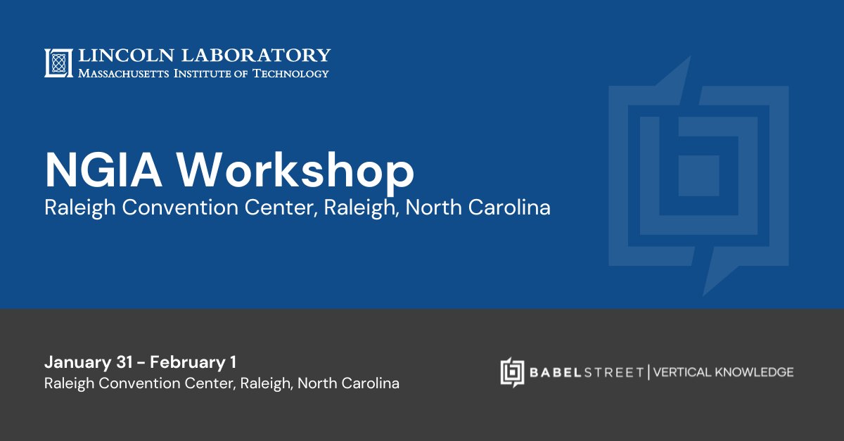 We are excited to be attending the NGIA Workshop in North Carolina, happening today through Feb 1st. Engaging with industry leaders, staying at the forefront of geospatial intelligence, and fostering collaboration. <a href="/BabelKnowledge/">Babel Street</a> #NGIAWorkshop #GeospatialIntelligence