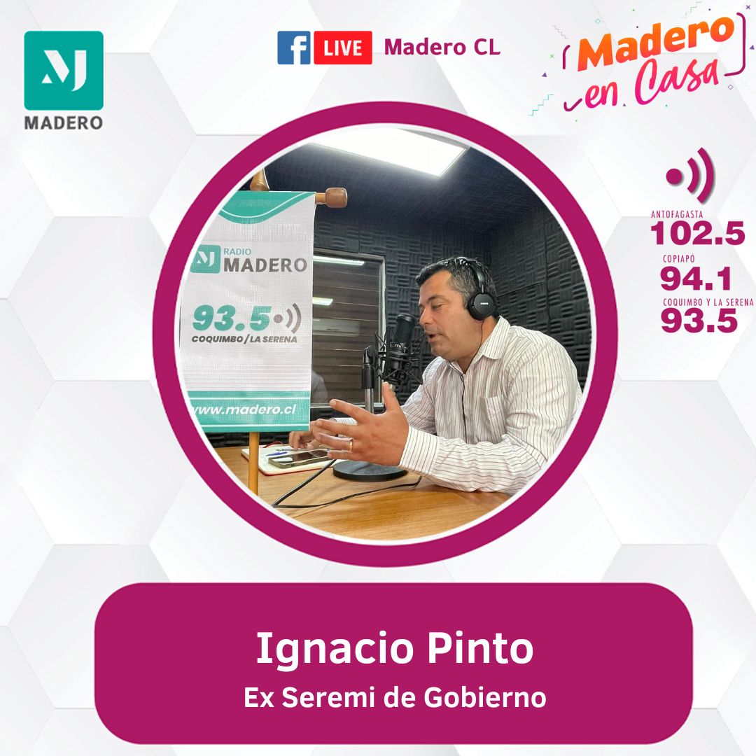 🟢#Coquimbo| En Madero en Casa estaremos junto a Ignacio Pinto, conversando todo sobre las elecciones 2024 en la región. ¡A las 12:00 hrs! 📷 #LaSerena #Coquimbo 93.5 <a href="/ignaciopinto/">Ignacio Pinto</a>