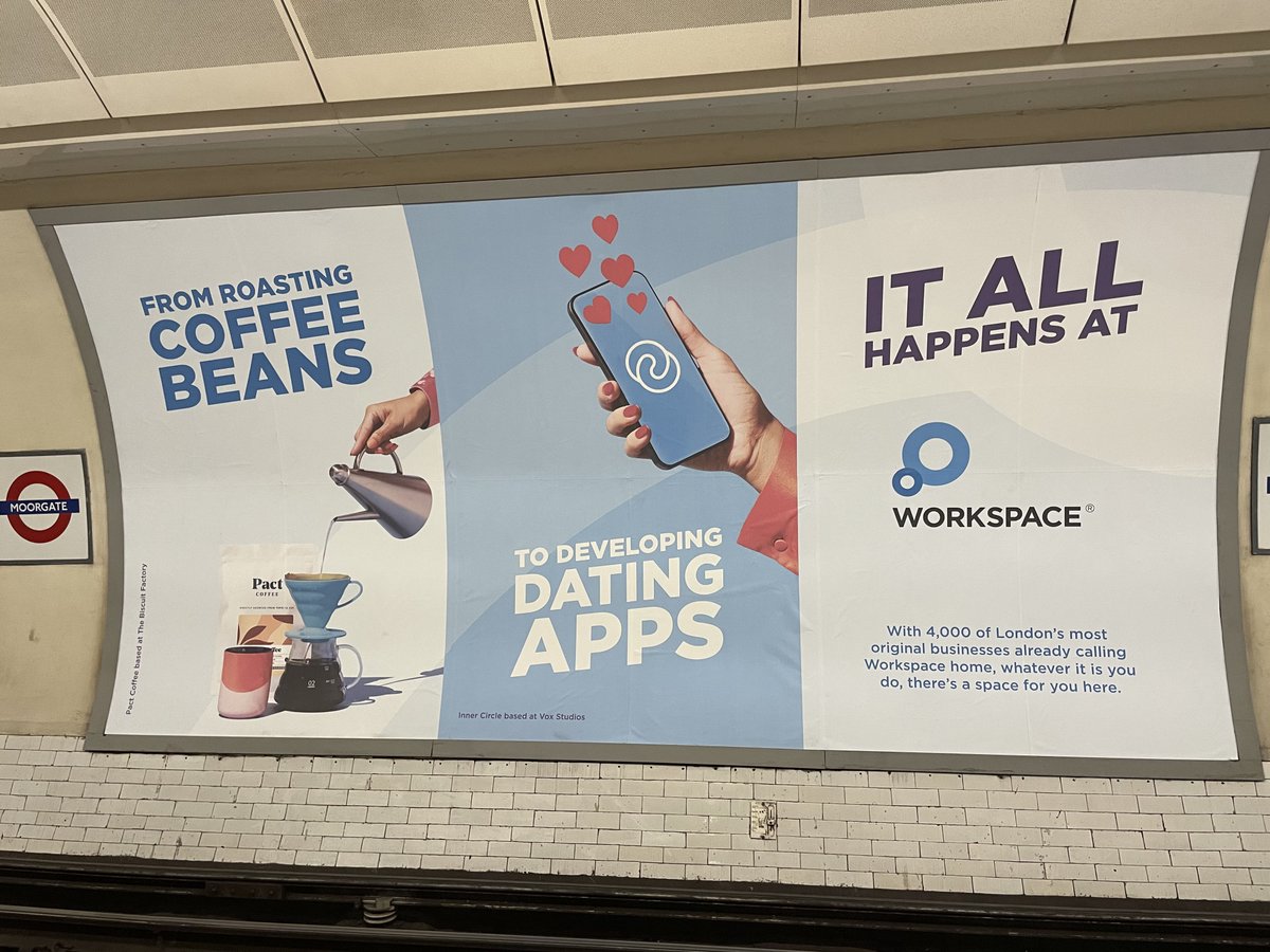 Heading to a meeting at one of <a href="/FlexSA_UK/">Flexible Space Association</a> member <a href="/WorkspaceGroup/">Workspace</a>’s #FlexibleWorkspace locations, &amp; they’ve appeared on my journey!