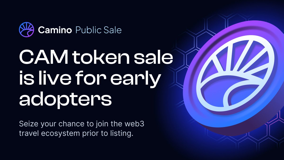 camino_network's tweet image. The Camino token (CAM) Public Sale is live for early adopters! 

⬇️Read the news and find out how to participate
finbold.com/camino-network…