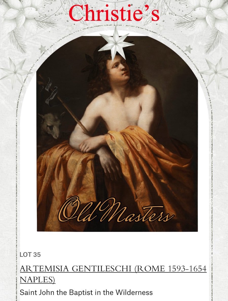 art_starving's tweet photo. Let’s get ready to auuuuuuuuuuuuction! In a little less than an hour, @christiesinc will start their Old Masters auction. But you know I’m watching lot 38 which is my girl, #artemisiagentileschi! This auction will give insight into where #OldMasters stand in the art market! https://t.co/MT1GzwPmXn