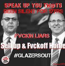 Sell up and f off home parasites
#GlazerSCUMOUT 
#GlazersOut 
#GlazersSellNOW 
#GlazersAreVileVermin 
#GlazersOutNOW