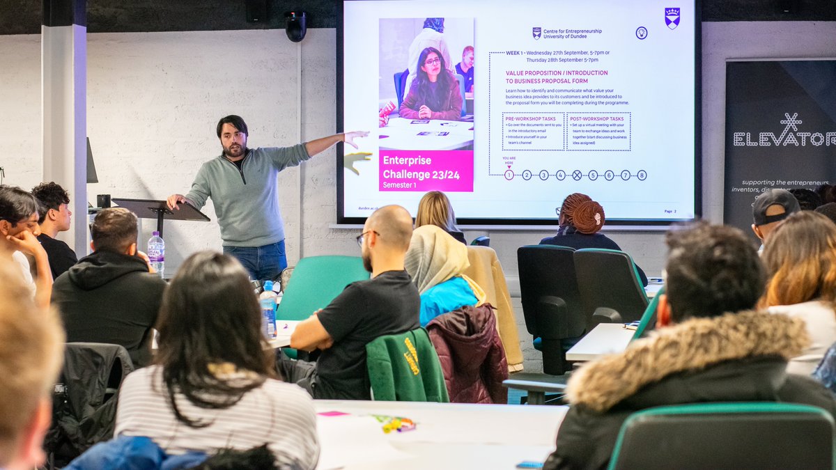 This semester's Enterprise Challenge programme kicks off today at 5pm!💡Keep your eyes peeled to see a variety of brilliant business proposals develop though the next 8 weeks! #DundeeUni #UoD24EnterpriseChallenge #UoD #CentreForEntrepreneurship