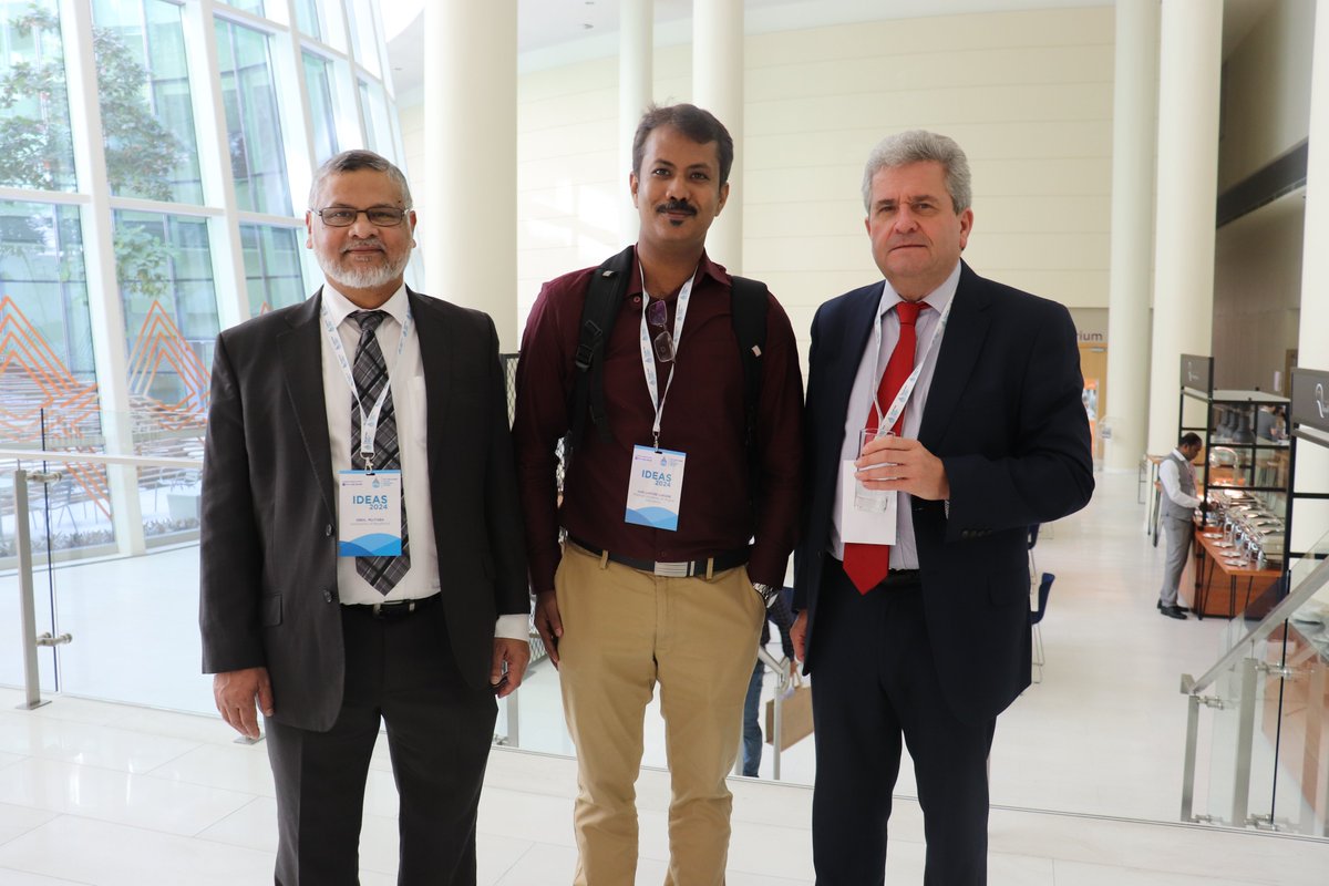 jijo_dr's tweet photo. With Dr. Nicholas Hankins(University of Oxford) &amp; Dr. Iqbal Mujtaba(Bradford University) after presenting research work on “microplastics identification from waterbodies” in “International Conference on Desalination, Environment &amp; Sustainability” at New York University Abu Dhabi. https://t.co/edIFcsGKLO