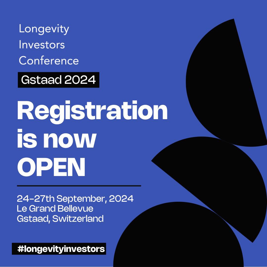 Registration for the Longevity Investors Conference 2024 is now OPEN! 🚀 Join us on September 24-27 at the beautiful Le Grand Bellevue in Gstaad, Switzerland for a transformative experience where cutting-edge ideas meet future-forward investments. 🌐 Secure your spot at the…