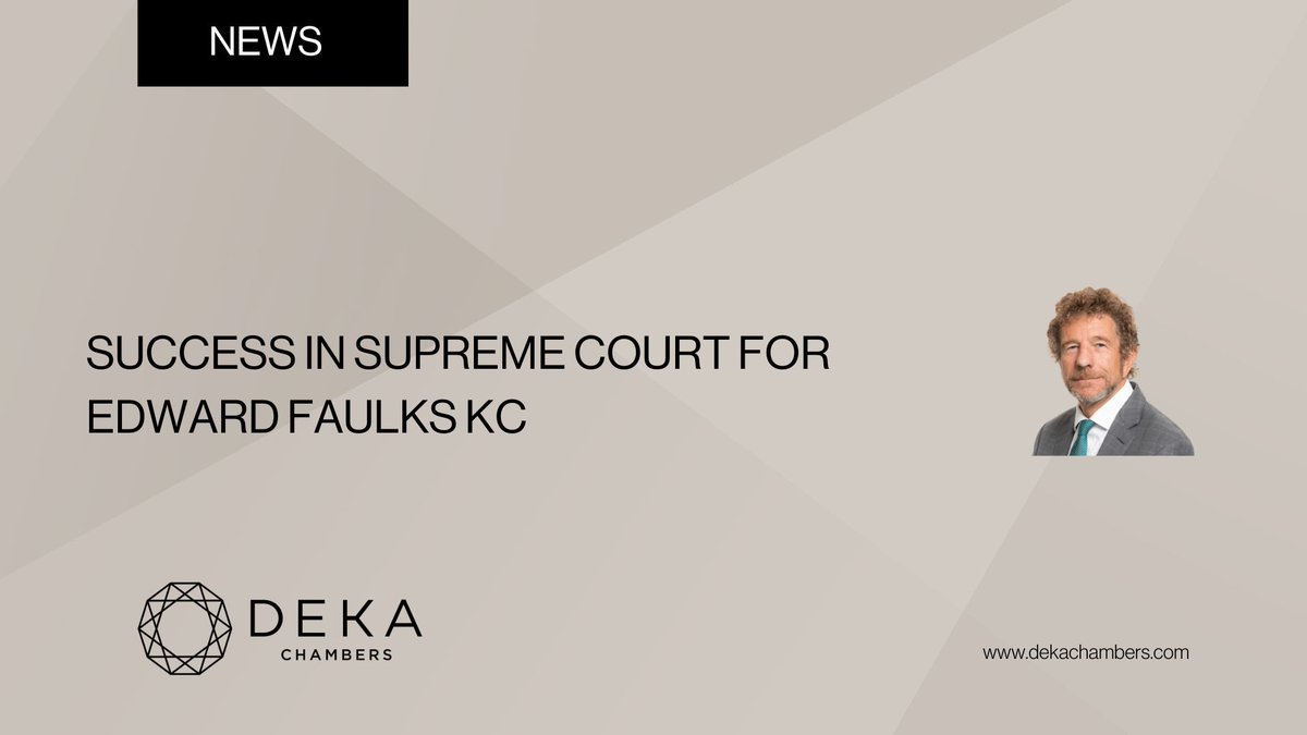 Judgment has been handed down in the Supreme Court today in the case of Potanina v Potanin. Lord Faulks KC successfully represented the appellant, instructed by Payne Hicks Beach LLP. dekachambers.com/wp-content/upl… #familylaw