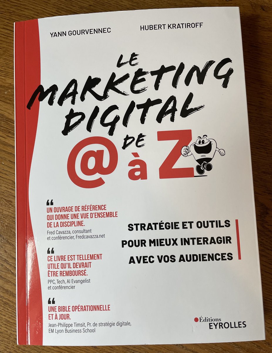 Reçu, bientôt chroniqué Le Marketing Digital de @ à Z de @ygourven @kratiroff chez @Eyrolles 'Ouvrage de référence sur le marketing digital' dixit aussi @fredcavazza 👉amazon.fr/Marketing-digi… Sur la #transfoNum ▶️'la seule chose qui ne change pas est la résistance au changement'