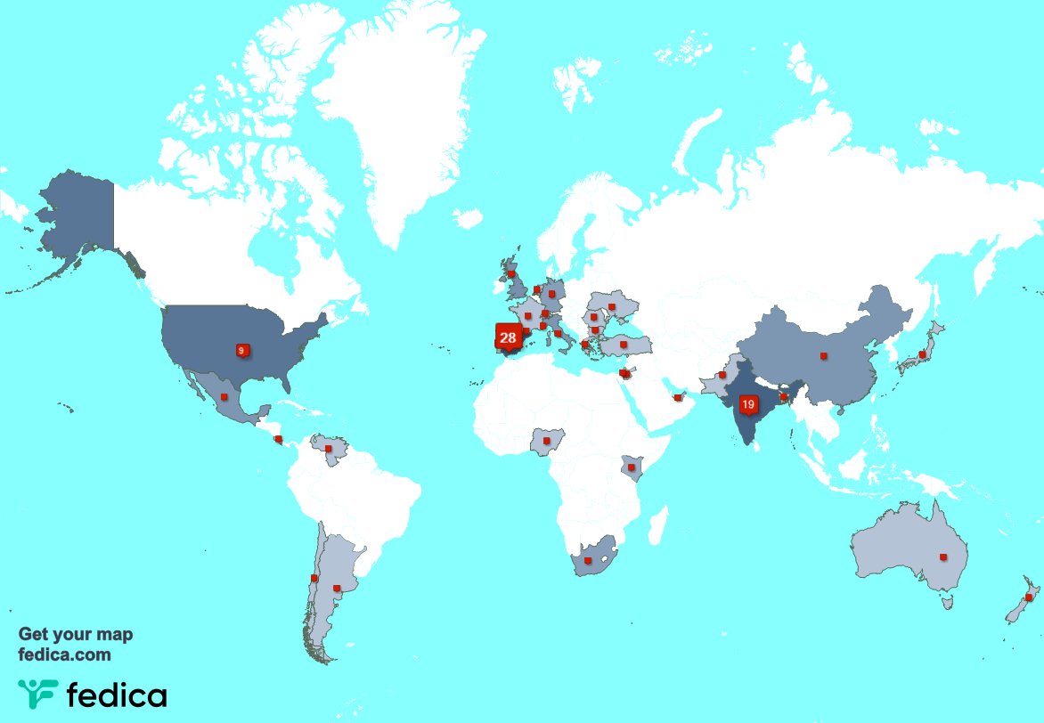 ftafeina's tweet image. Mis seguidores viven en España(30%),India(21%),Estados Unidos(11%) y más fedica.com/!ftafeina