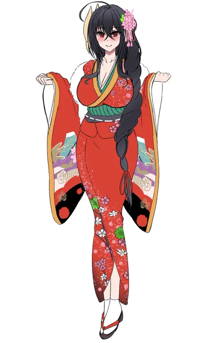 #今月描いたイラストを晒そう描きたかった踊り子衣装と振袖デザインできたので満足 