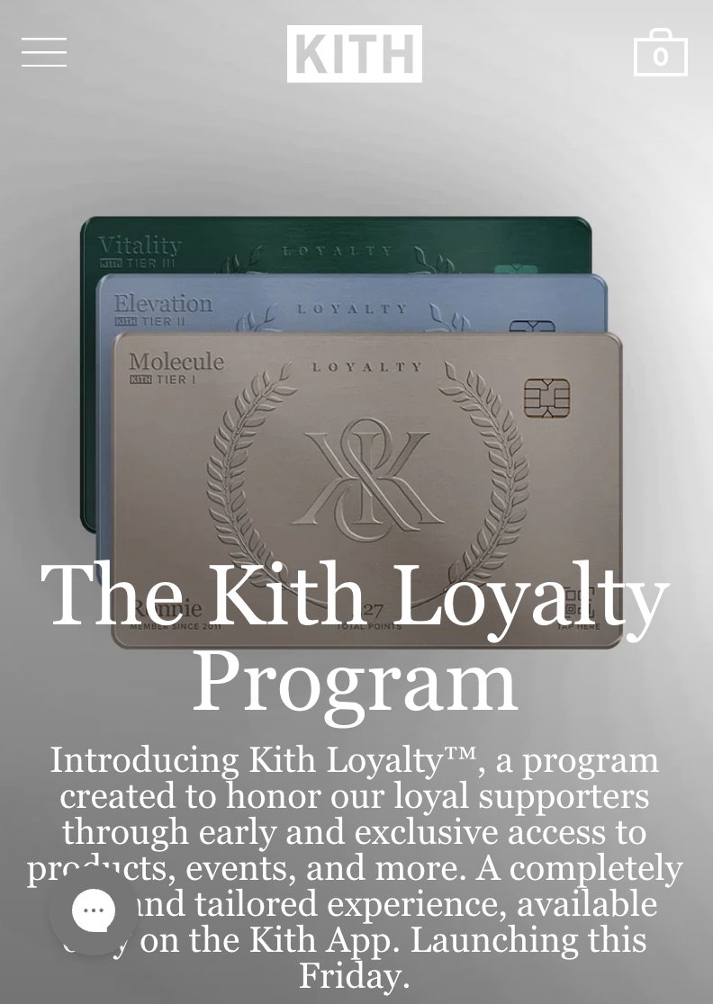 With an estimated $84.4B in annual revenue, KITH has recently launched one of the most robust loyalty programs in DTC history. (Has your feed been taken over by KITH content too? 😂)

What’s even more interesting is the stupid-simple psychology that went into their launch…