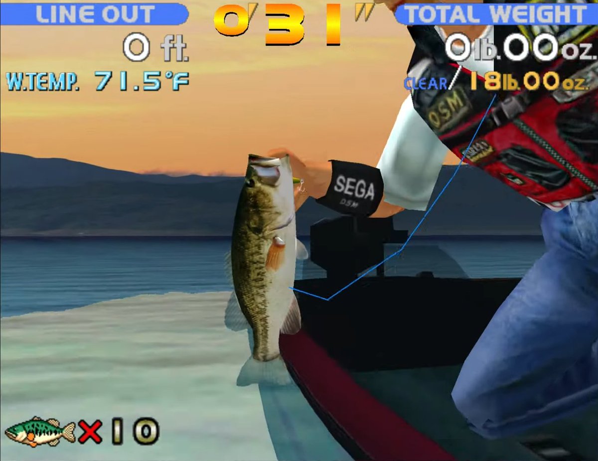 SEGADCAesthetic's tweet photo. Sega Bass Fishing (1999) https://t.co/XQeYtZzHVN