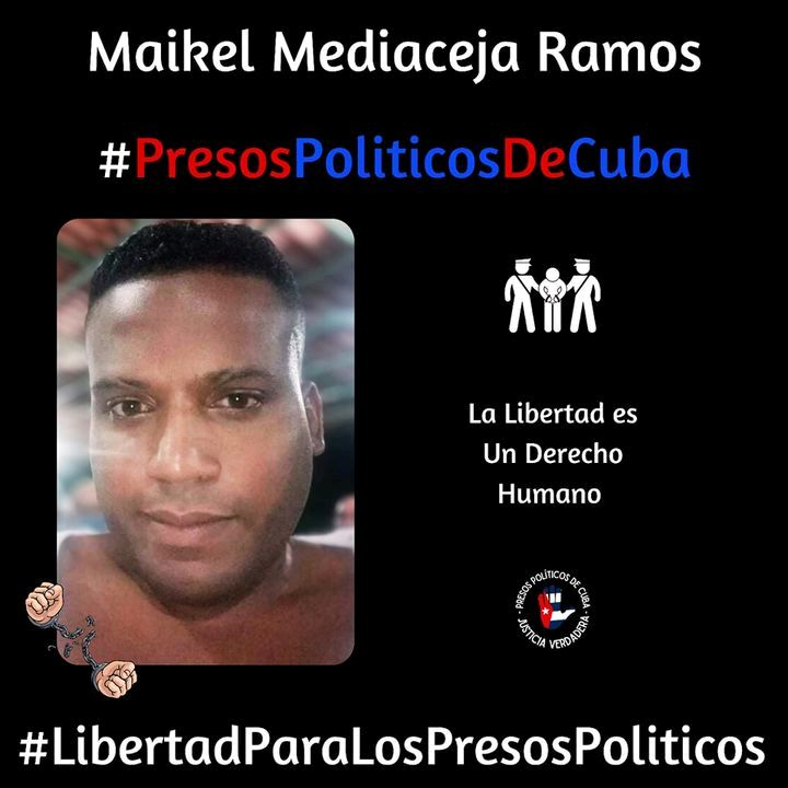 #PresosDeCastro Libertad para Maikel Mediaceja Ramos. Es un activista de la Unión Patriótica de Cuba (UNPACU). Maikel está en prisión desde el 2017 bajo los falsos cargos de atentado. #Twittazo
.
.
.
#HastaQueSeanLibres 
#PresosPoliticosDeCuba 
#LibertadParaLosPresosPoliticos